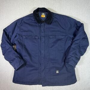 Berne Men's XL Blue Workwear Zip Up Long Sleeve Jacket Durable Heavy Duty Gear